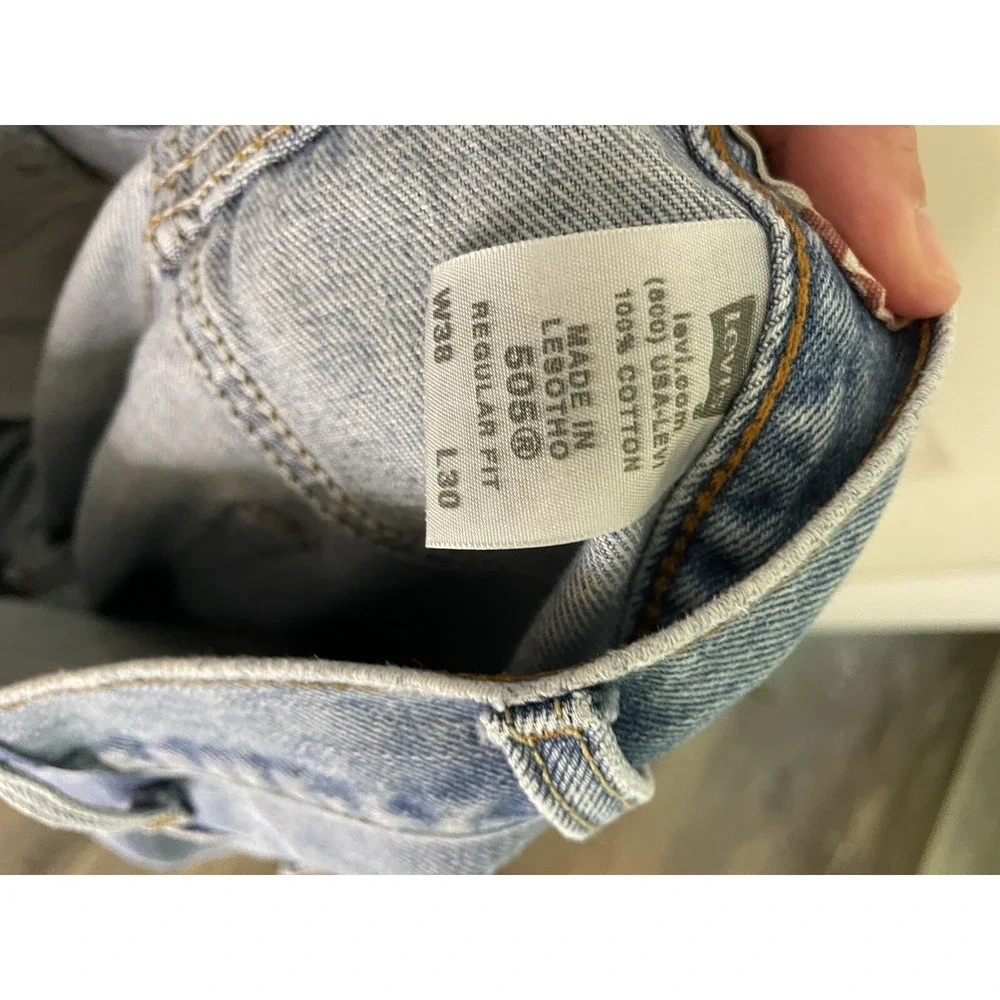 Levis Men's‎ Jeans 505 Tag:38x30 Act: 38x27